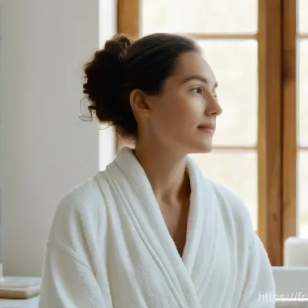 제로웨이스트 화장품 트렌드 - **Prompt for "The Serenity of Solid Beauty"**:
"A serene and minimalist French bathroom, bathed ...