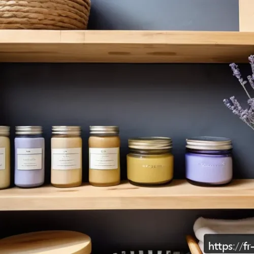 Home 30 제로웨이스트 화장품의 효과적인 활용법 - A cozy, stylish French bathroom scene showcasing zero waste beauty products: glass jars and metal ti...